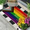 Every One is Welcome Here Colored Flag LGBT Decorative Doormat (17 x 29 Inch)